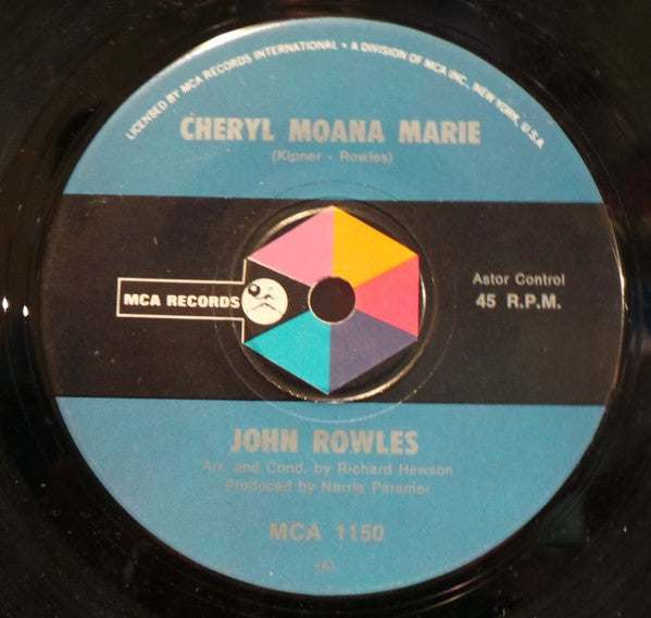 John Rowles : Cheryl Moana Marie (7", Single)