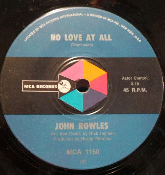 John Rowles : Cheryl Moana Marie (7", Single)