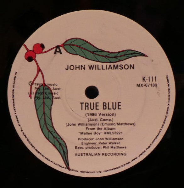 John Williamson : True Blue (7", Single)