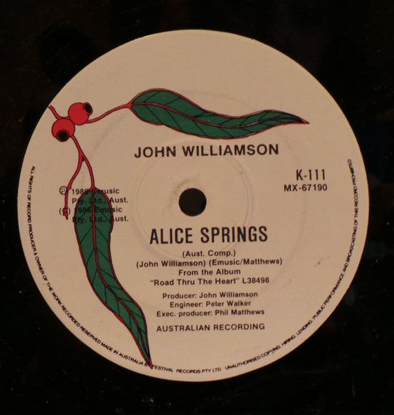John Williamson : True Blue (7", Single)