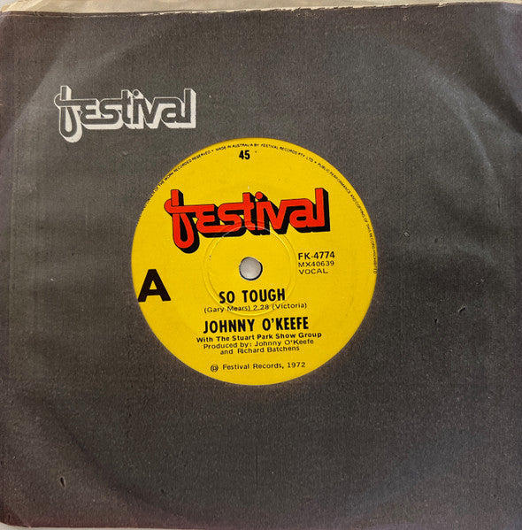 Johnny O'Keefe With The Stuart Park Show Group : So Tough (7", Single)