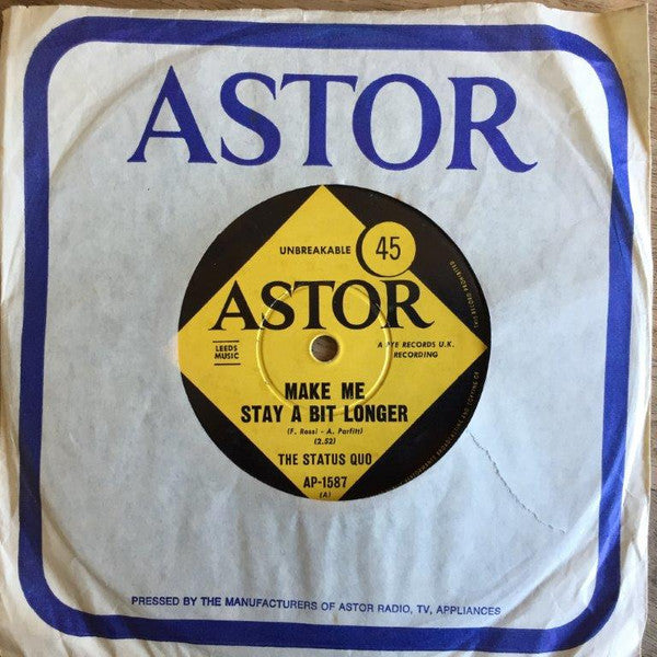 The Status Quo* : Make Me Stay A Bit Longer (7", Single)