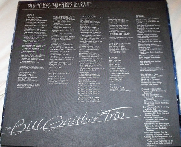 The Bill Gaither Trio : Bless The Lord Who Reigns In Beauty (LP, Album)