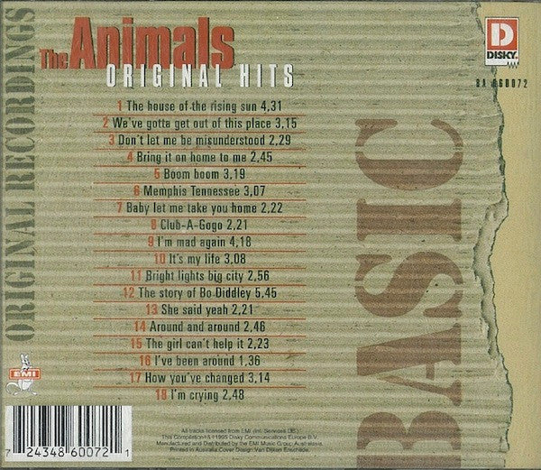 The Animals : Original Hits (CD, Comp, RM)