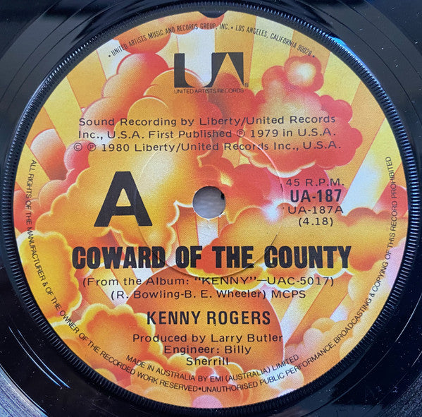 Kenny Rogers : Coward Of The County (7", Single)