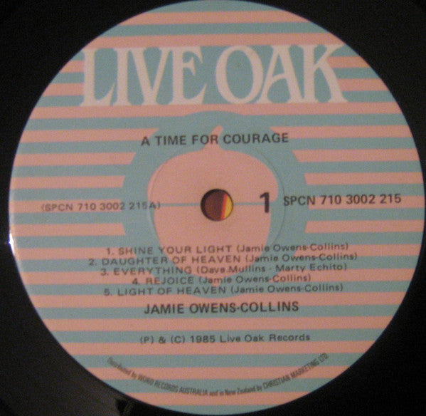 Jamie Owens•Collins* : A Time For Courage (LP, Album)