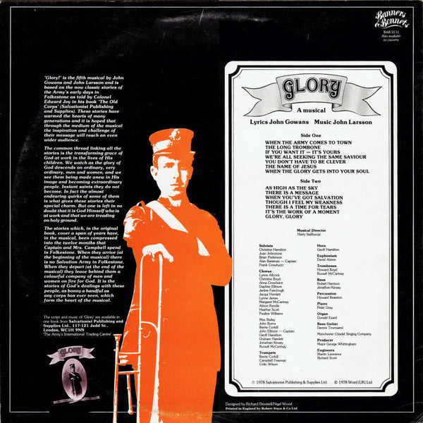 John Gowans And John Larsson : Glory - A Musical (LP, Album)