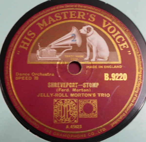 Jelly Roll Morton Trio / Jelly Roll Morton's Red Hot Peppers : Shreveport-Stomp / Deep Creek-Blues (Shellac, 10")