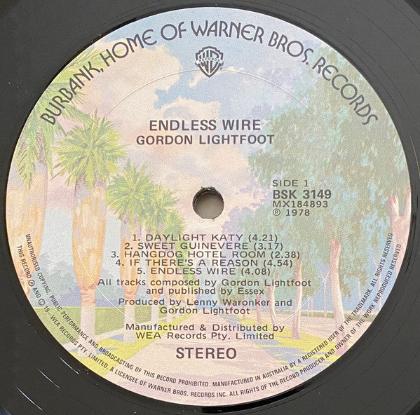Gordon Lightfoot : Endless Wire (LP, Album)