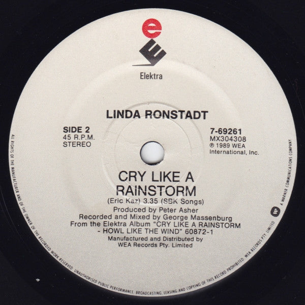 Linda Ronstadt : Don't Know Much (7", Single)