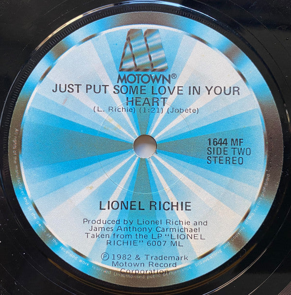 Lionel Richie : Truly (7", Single)