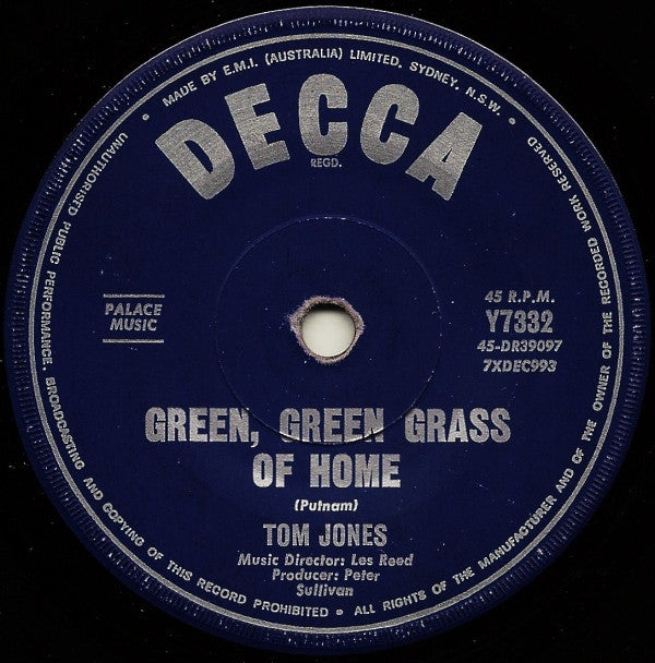 Tom Jones : Green, Green Grass Of Home / If I Had You (7", Mono)