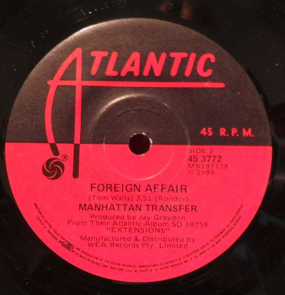 The Manhattan Transfer : Trickle Trickle (7", Single)