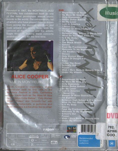 Alice Cooper (2) : Live At Montreux 2005 (DVD-V, PAL + CD, Album)