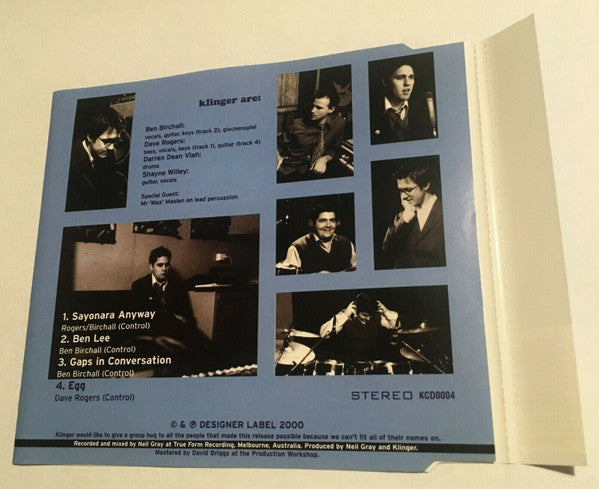 Klinger : Sayonara Anyway/Ben Lee (CD, Single)