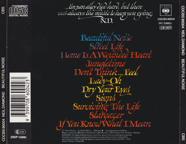 Neil Diamond : Beautiful Noise (CD, Album, RE)