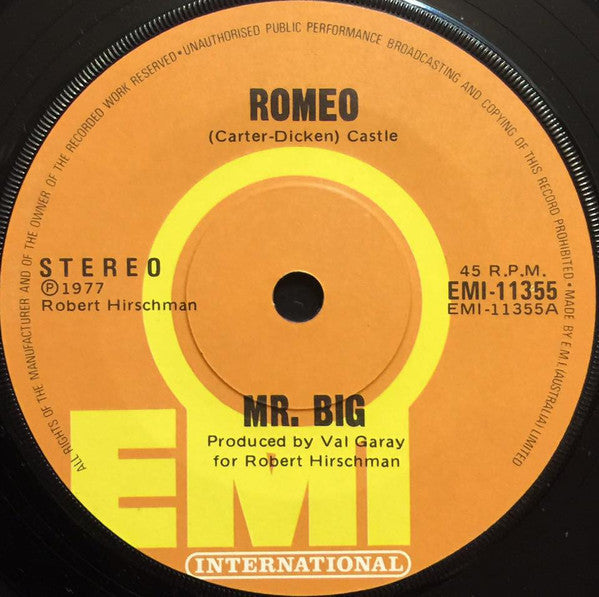 Mr. Big* : Romeo (7", Single)