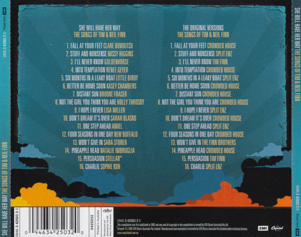 Various : She Will Have Her Way: The Songs Of Tim & Neil Finn (2xCD, Comp, Ltd)