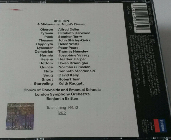 Benjamin Britten : A Midsummer Night's Dream (2xCD, Album, RE, RM)
