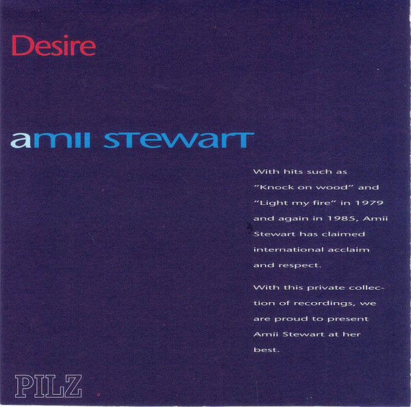 Amii Stewart : Desire (CD, Album, Comp, RE)