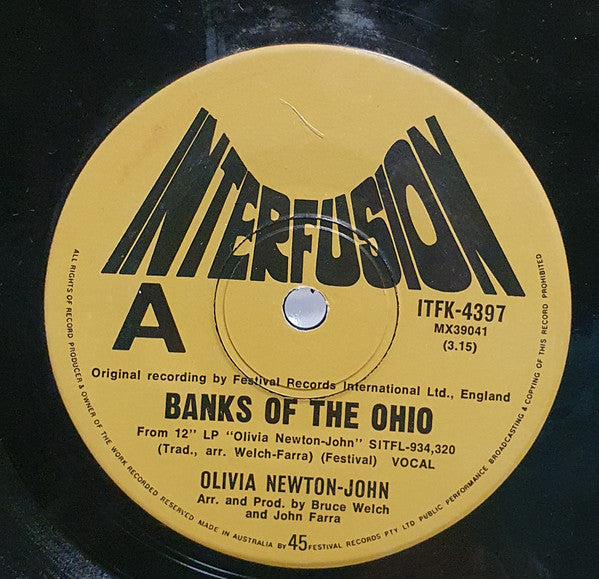 Olivia Newton-John : Banks Of The Ohio (7", Single, M/Print)