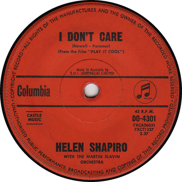 Helen Shapiro : Little Miss Lonely (7", Single)