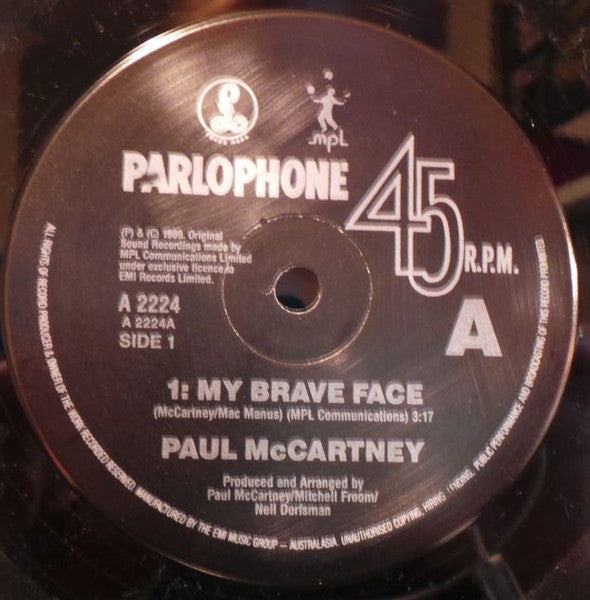 Paul McCartney : My Brave Face (7", Single)