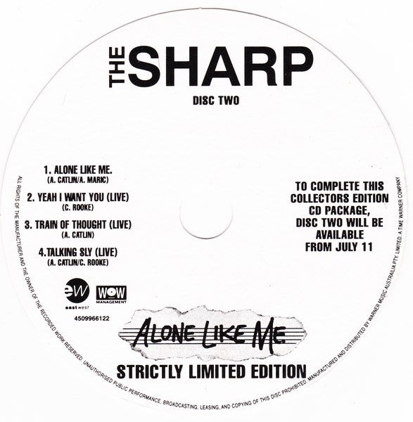 The Sharp : Alone Like Me (CD, Single, CD1)