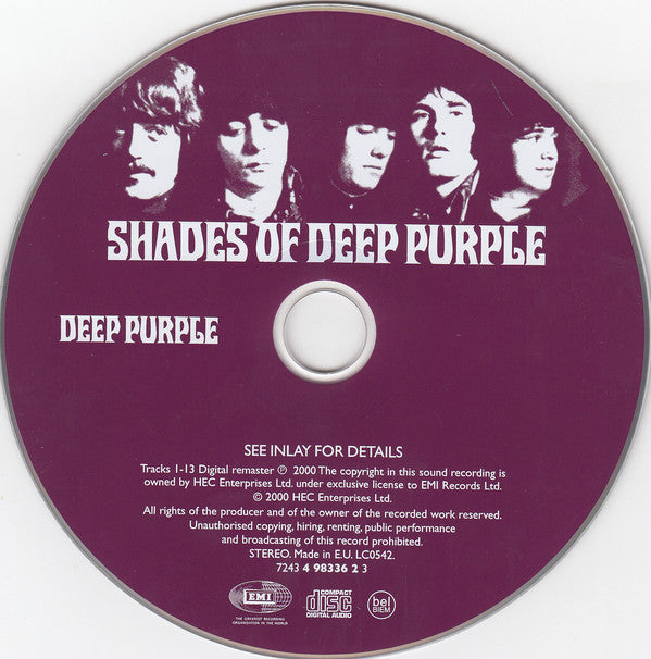 Deep Purple : Shades Of Deep Purple (CD, Album, RE, RM)