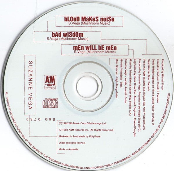 Suzanne Vega : Blood Makes Noise (CD, Single, Car)