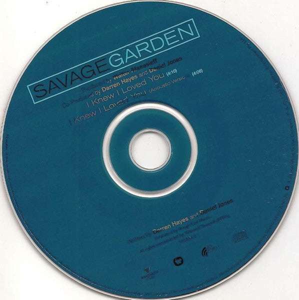 Savage Garden : I Knew I Loved You (CD, Single)