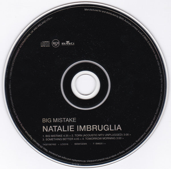 Natalie Imbruglia : Big Mistake (CD, Single)