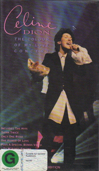Céline Dion : The Colour Of My Love Concert (VHS, PAL)