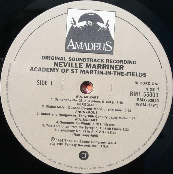 Wolfgang Amadeus Mozart - Neville Marriner*, Academy Of St. Martin-In-the-Fields* : Amadeus (Original Soundtrack Recording) (2xLP, Album, Gat)