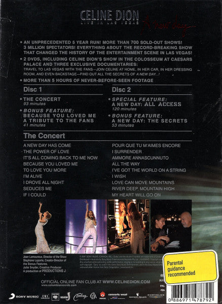 Celine Dion* : A New Day... Live In Las Vegas (2xDVD-V, PAL)