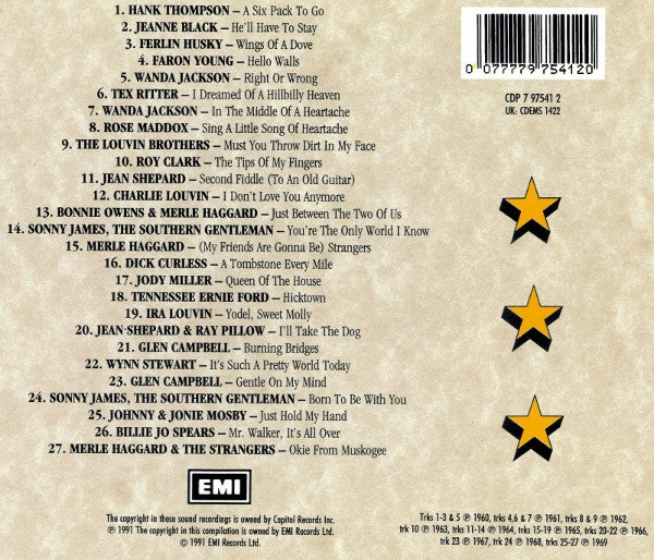 Various : Capitol Country Music Classics - 1960's (CD, Comp, RM, RP)