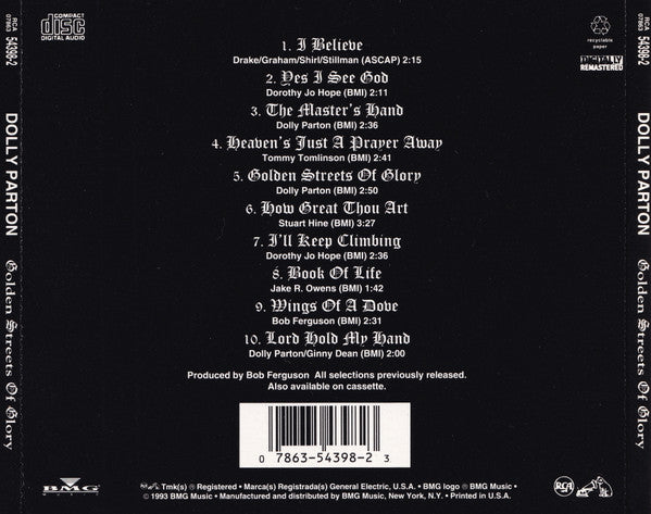 Dolly Parton : Golden Streets Of Glory (CD, Album, RE, RM)