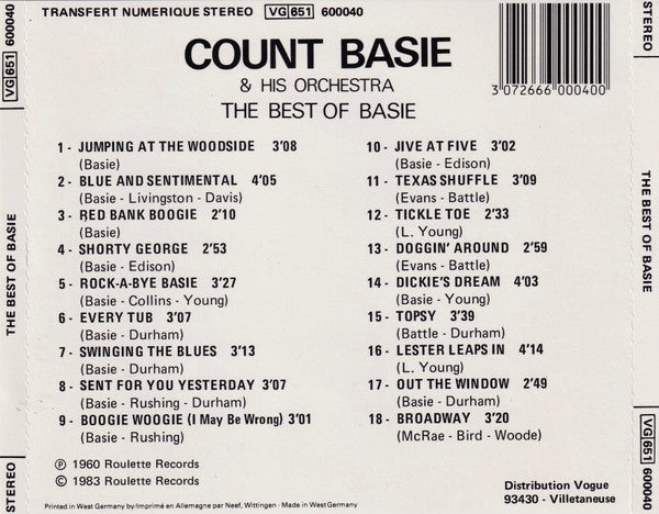 Count Basie & His Orchestra* : The Best Of Basie (CD, Comp, Pol)