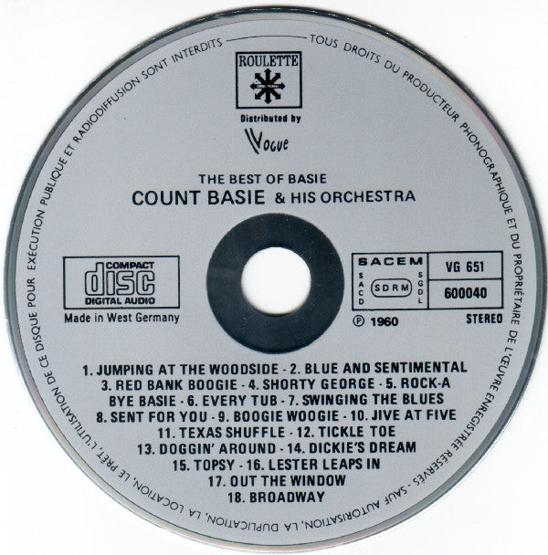 Count Basie & His Orchestra* : The Best Of Basie (CD, Comp, Pol)