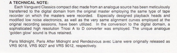 Liane* With The Boheme Bar Trio* : Paris Midnight: 50 French Hits (2xCD, Comp, Mono)