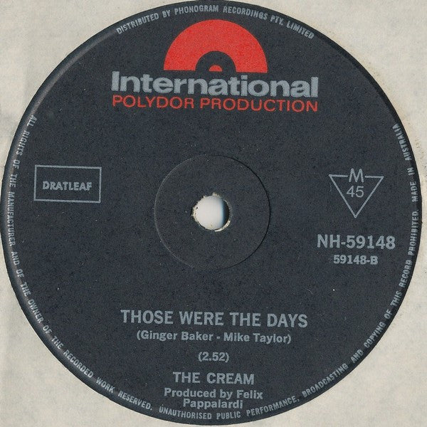The Cream* : White Room (7", Single)