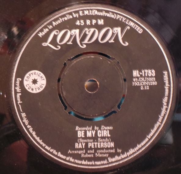 Ray Peterson : Corinna, Corrina (7", Single)