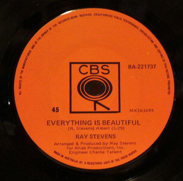 Ray Stevens : Everything Is Beautiful (7", Single)