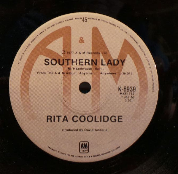 Rita Coolidge : We're All Alone (7", Single)