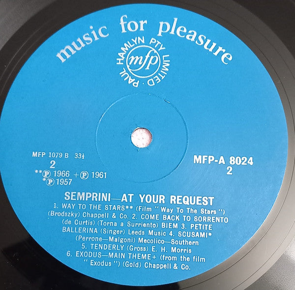 Semprini* : Semprini At Your Request (LP, Comp, Mono, RE)