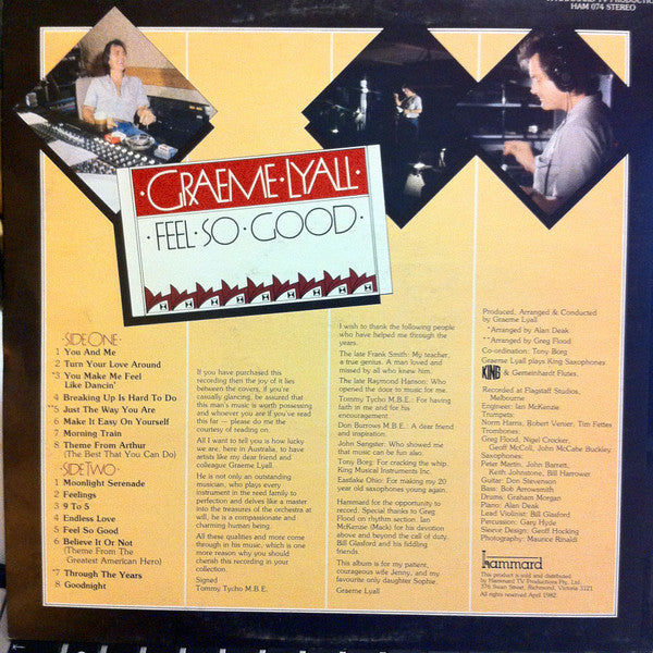 Graeme Lyall : Feel So Good (LP, Album)