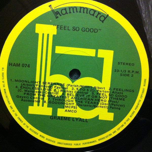 Graeme Lyall : Feel So Good (LP, Album)