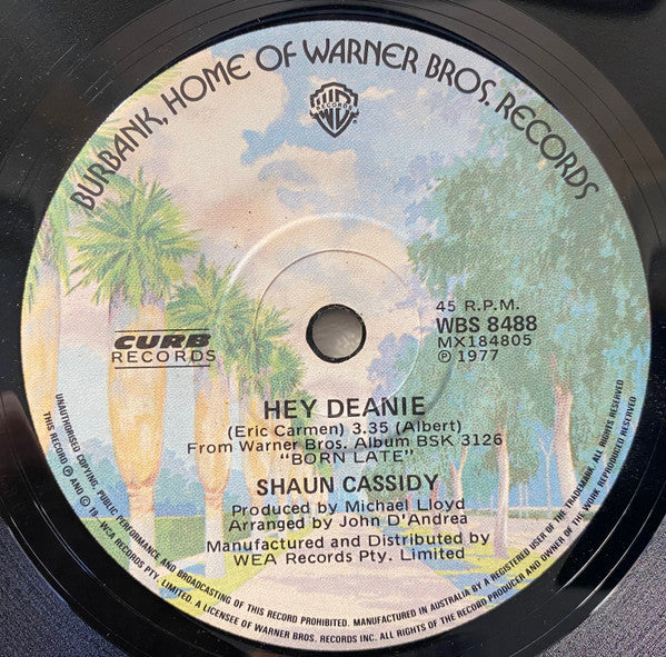 Shaun Cassidy : Hey Deanie (7", Single)