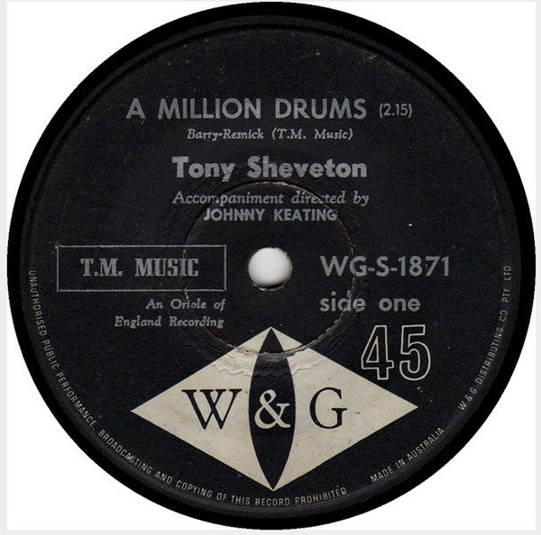 Tony Sheveton : A Million Drums (7", Single)