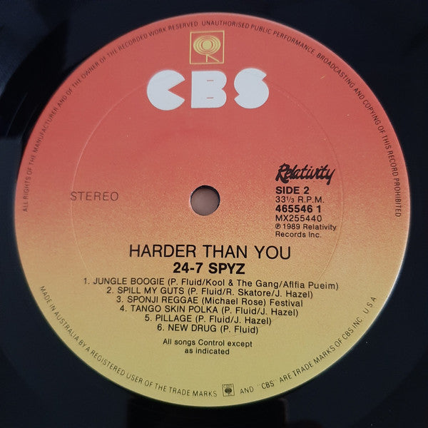 24-7 Spyz : Harder Than You (LP, Album)